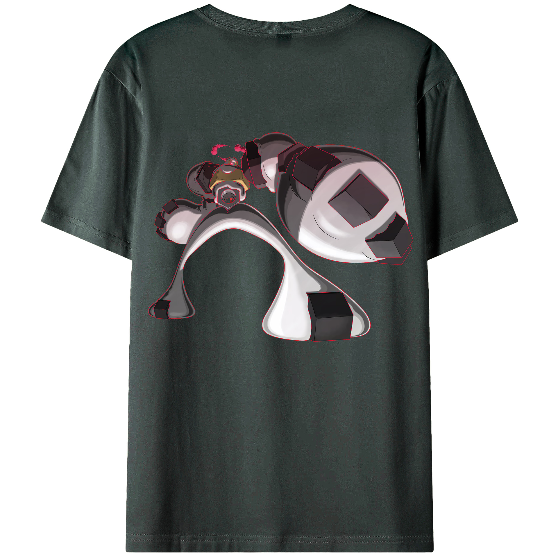 （画像用） ポケットモンスター Pokémon 綿100％ メンズ半袖Tシャツ（バックプリント） 通気性